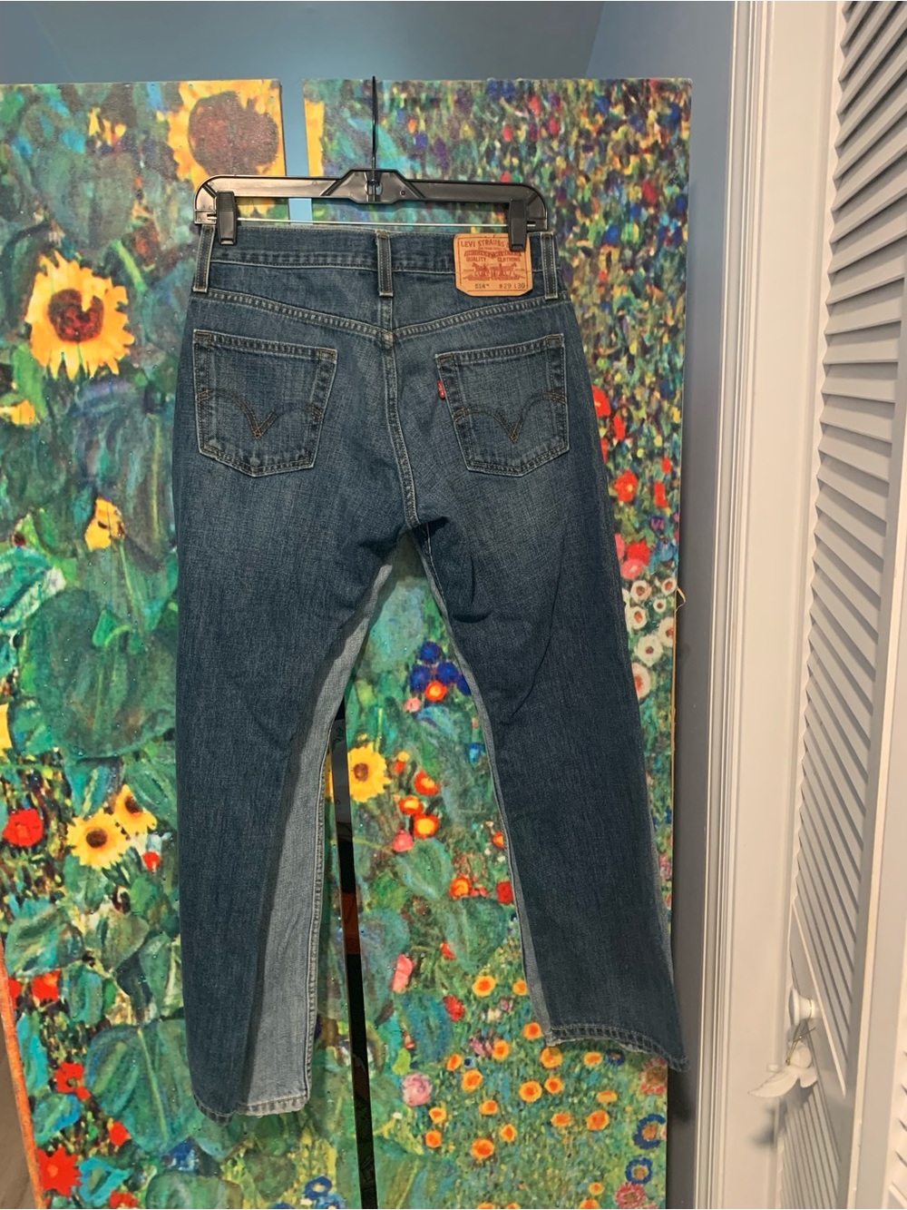 2 Levi's 514 Men's Light & Med Blue Denim slim straight Jeans W29 L30 - Picture 4 of 7
